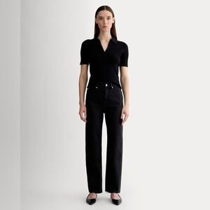 Everlane The Arc Pants in Black Size 0 High Rise 12" Inseam 28"